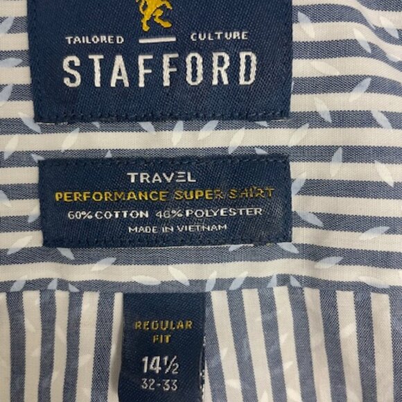 Stafford Dress Shirt Size Small 14.5/32-33 - Picture 4 of 7
